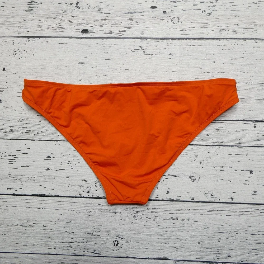 L‎ Space Rosemary Bikini Bottom Womens Large Orange Poppy Full Cut Swim USA